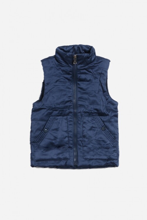 Chaleco cuello mao AZUL