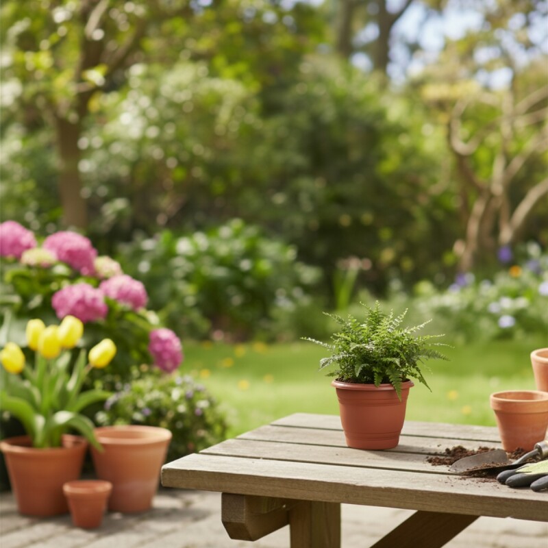 Set x4 Maceta redonda 600 ml MARRON