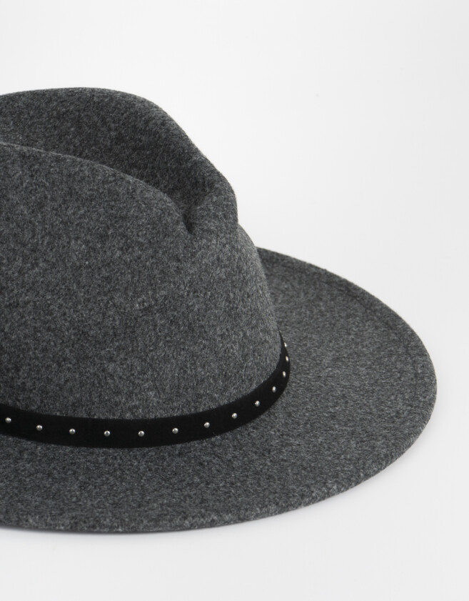 Sombreros Boho Sombrero Con Trim - Negro
