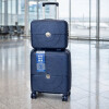 Set Valijas De Viaje Rígidas 2 Piezas Carry On 14” Y Valija 20” Azul Marino