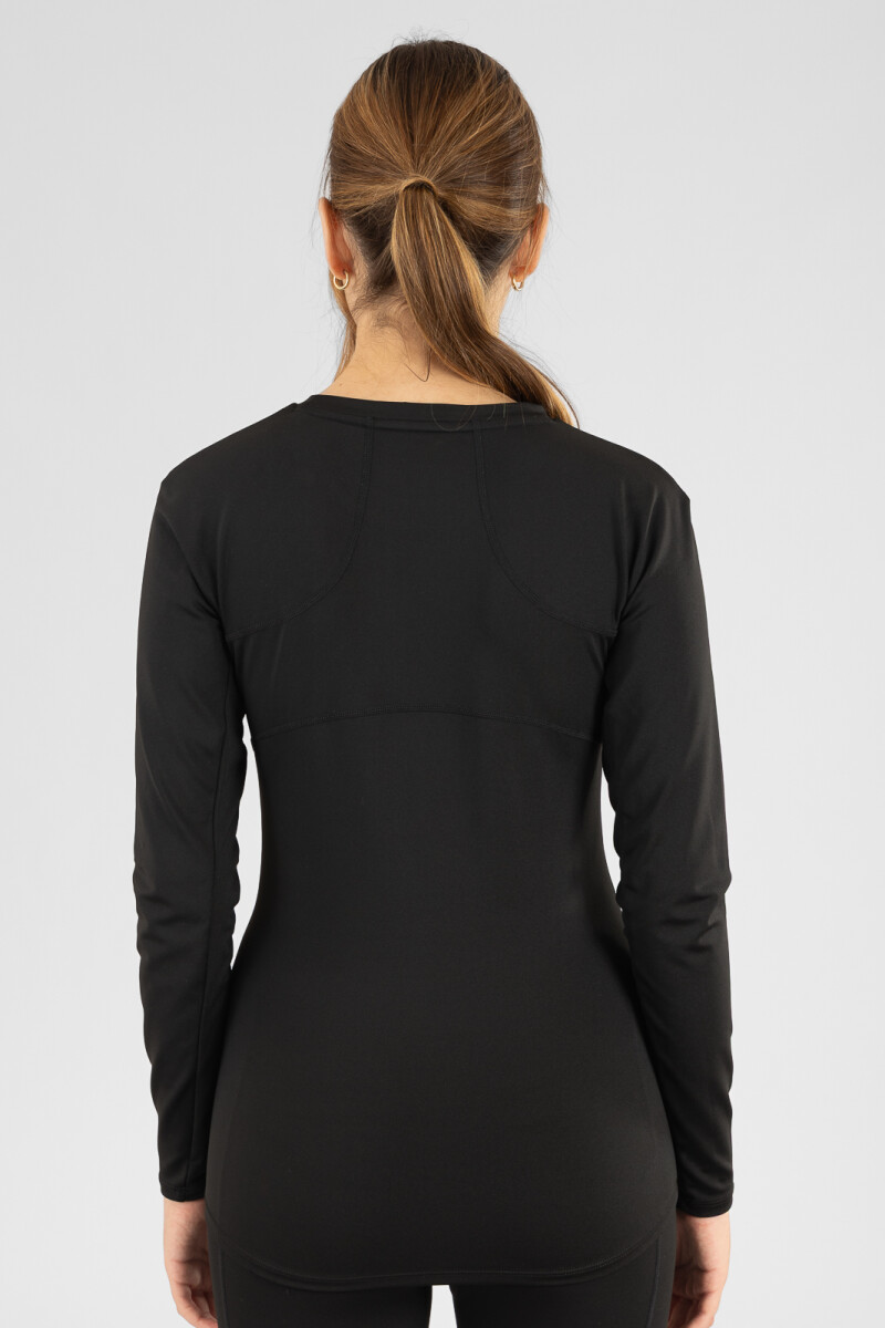 Remera manga larga fit Negro