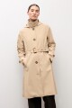 Trench clásico capucha desmontable beige