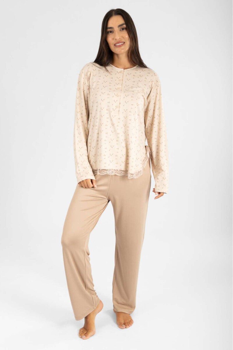 Pijama Peach Muna Flores - Flores 