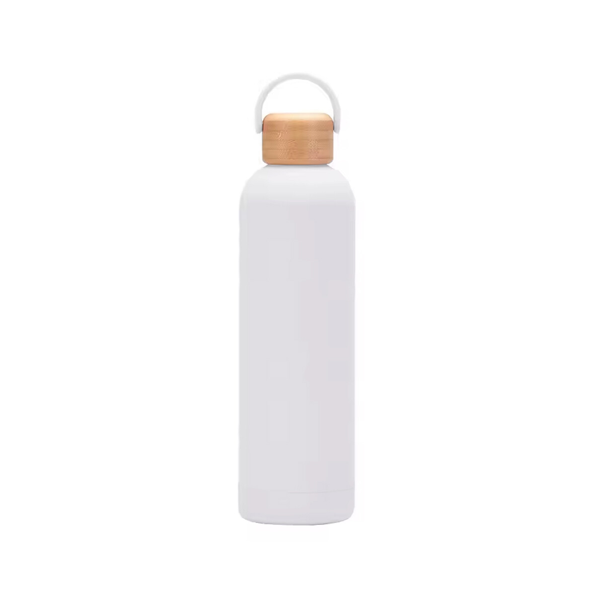 Botella con tapa de madera 750ml - Blanco 