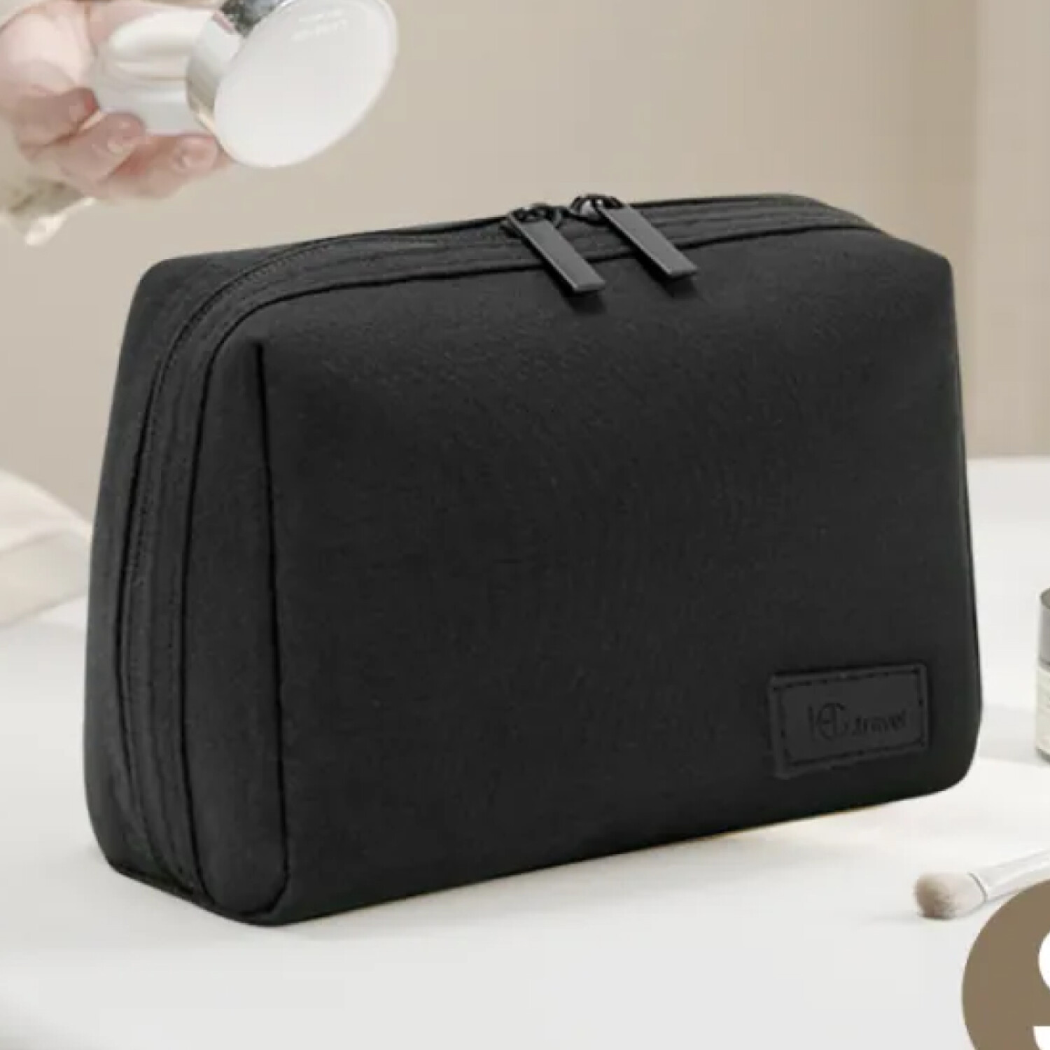 Neceser de tela grande Negro — Mis Petates