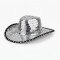 Sombrero Cowboy Metalizado Plateado