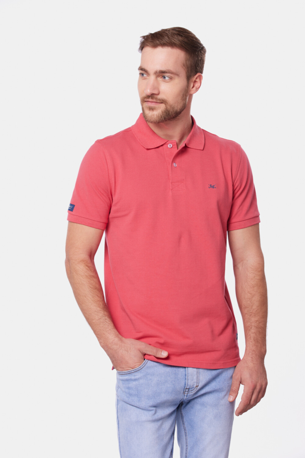 REMERA POLO LISA PIQUÉ Cherry