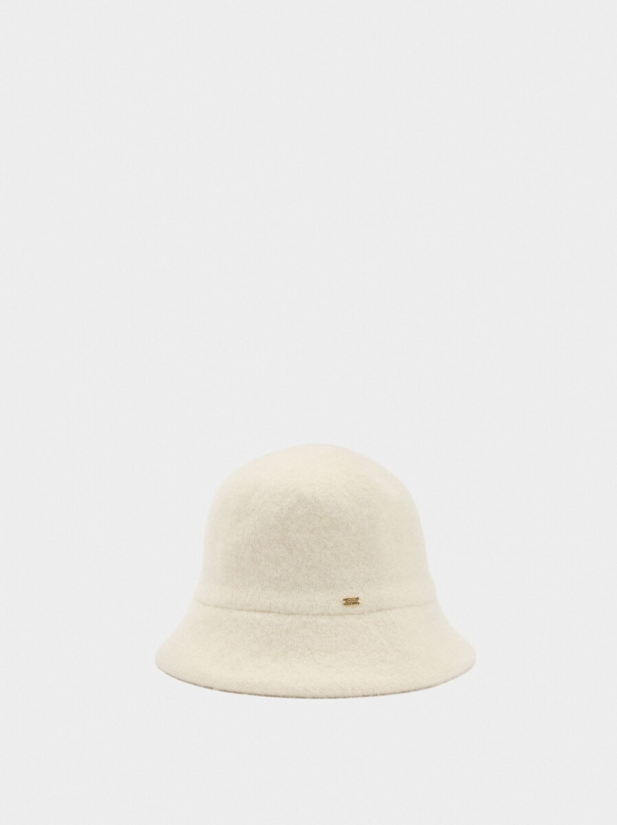 Sombrero Bucket De Lana - crudo 