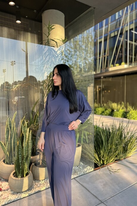Blusa escote bote Athenea Azul Marino
