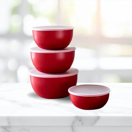 Set bowls con tapa x 4 KitchenAid Set bowls con tapa x 4 KitchenAid
