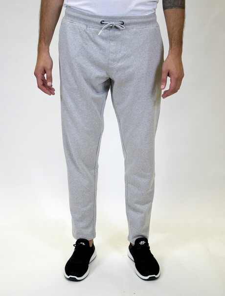 Pantalón de Felpa Slim Gris Claro Melange