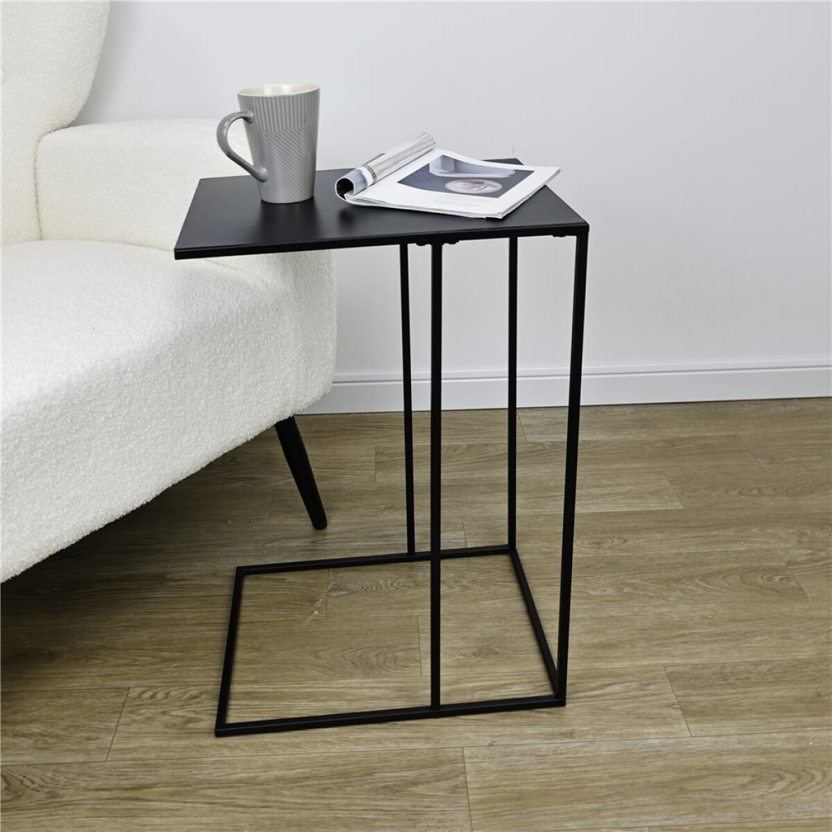 MESA AUXILIAR 40X30X58CM METAL NEGRO 