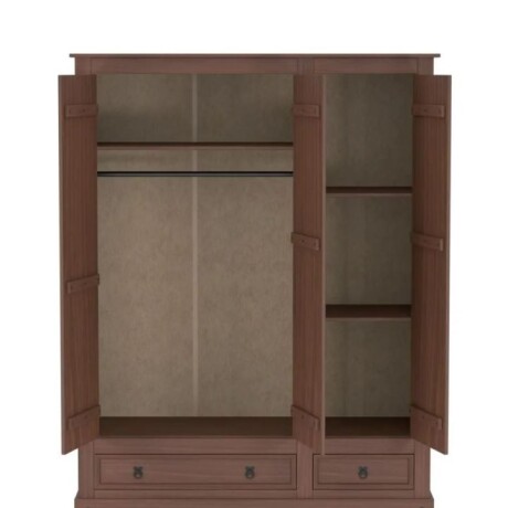 Ropero 3 Puertas 2 Cajones Recto Cera Línea Mexicana ECU387 Ropero 3 Puertas 2 Cajones Recto Cera Línea Mexicana ECU387