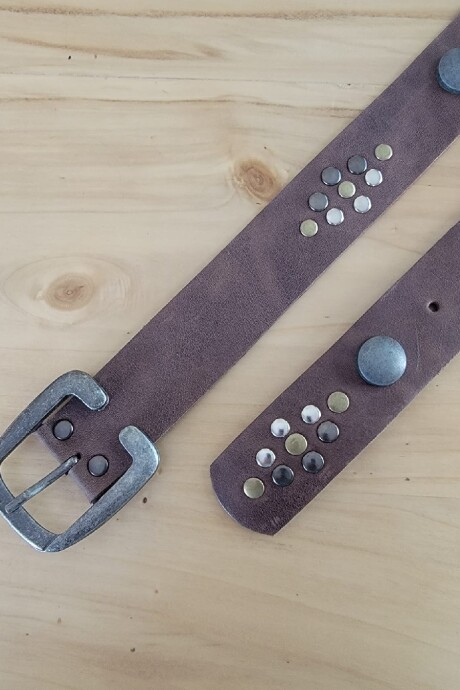 Cinto Snake Marrón Plata