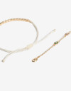 Pulseras Flexibles Sets Color Set De Pulseras Flexibles Lovely - Dorado