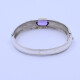 Pulsera plata, oro y amatista. Pulsera plata, oro y amatista.
