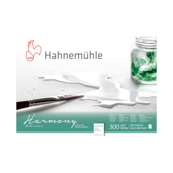 Block acuarela prensado Harmony 300g - Hahnemühle A3