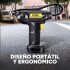 Inflador Portátil Compresor De Aire Batería Display Luz Led Color Negro