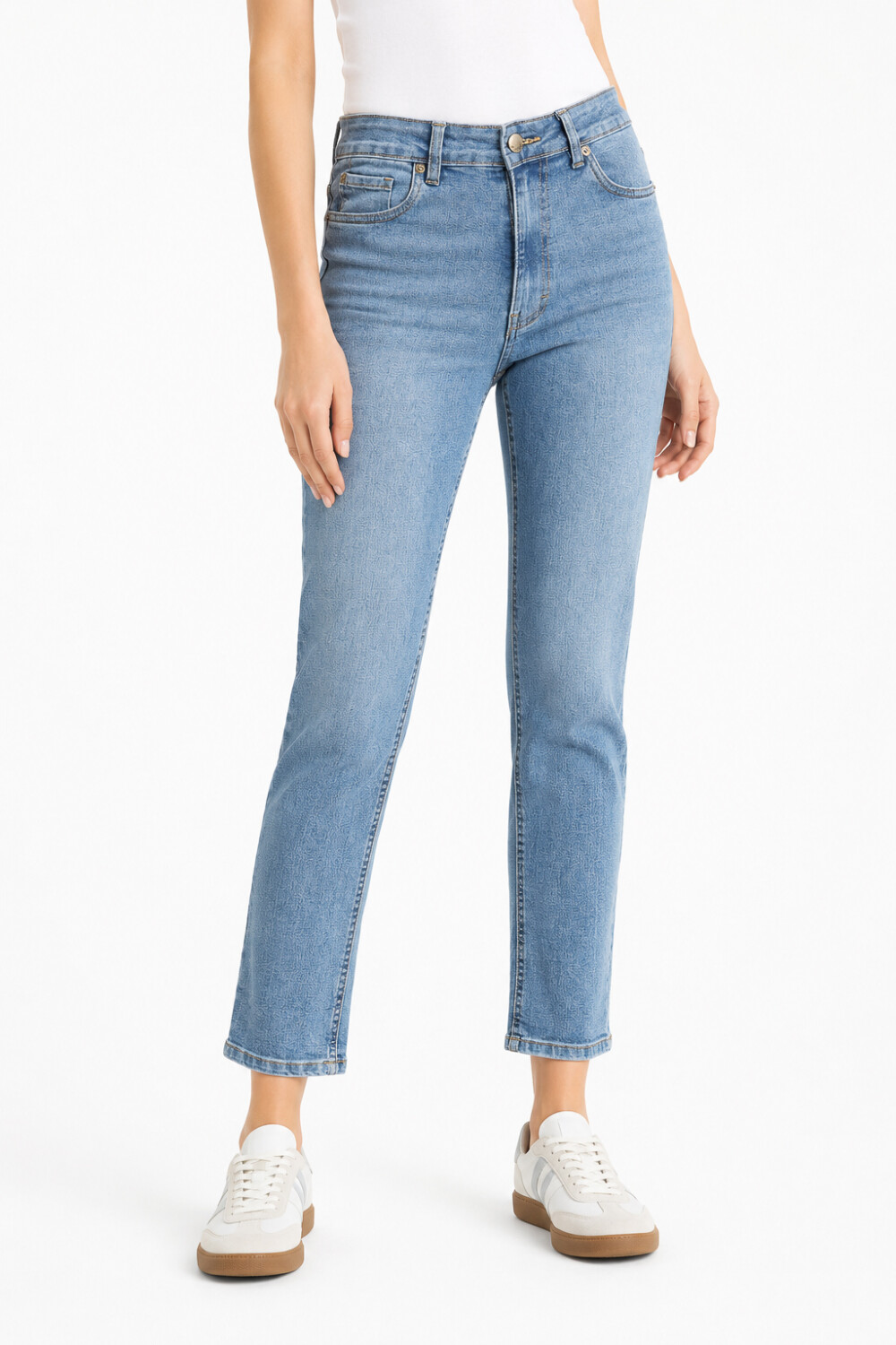 Pantalon Jeaniu Azul Grisaceo
