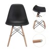 Juego de Comedor 4 Sillas Eames 80 Negro