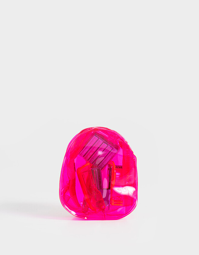 Útiles Varios Estuche PVC Set De Librería En Mochilita - Fucsia Medio