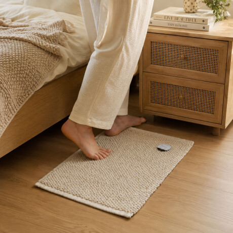 Alfombra Soft Textura Buclé Interior Liviana Moderna Beige
