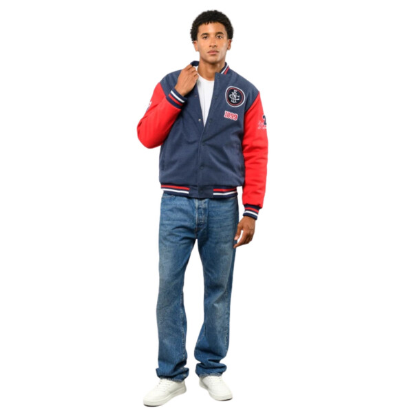 Campera Umbro Bomber Vent Hombre Nu143109 Azul-rojo