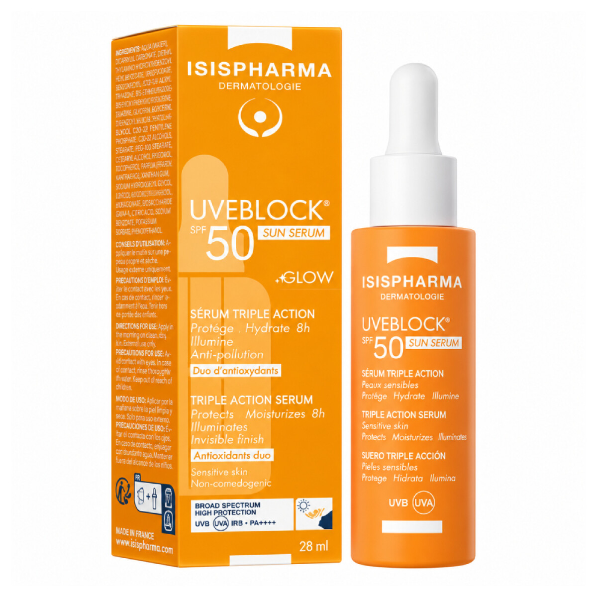 Protector Solar Facial Isispharma Uveblock Sun Serum FPS50 28ml 