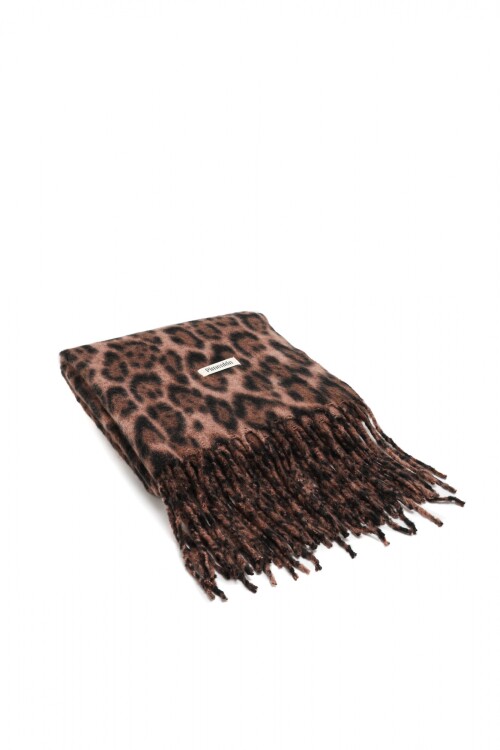 Bufanda Animal Print Marron