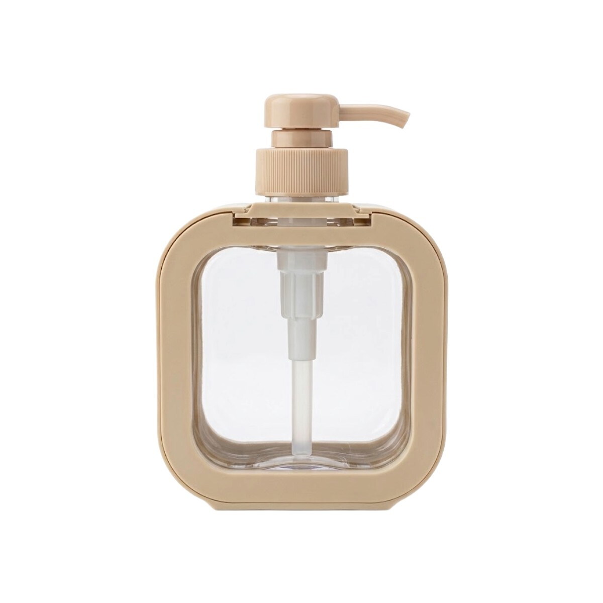 DISPENSADOR PLAST BEIGE 300ML P/JABON 