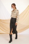 CAMISA CASANDRA ESTAMPADO BEIGE Y NEGRO