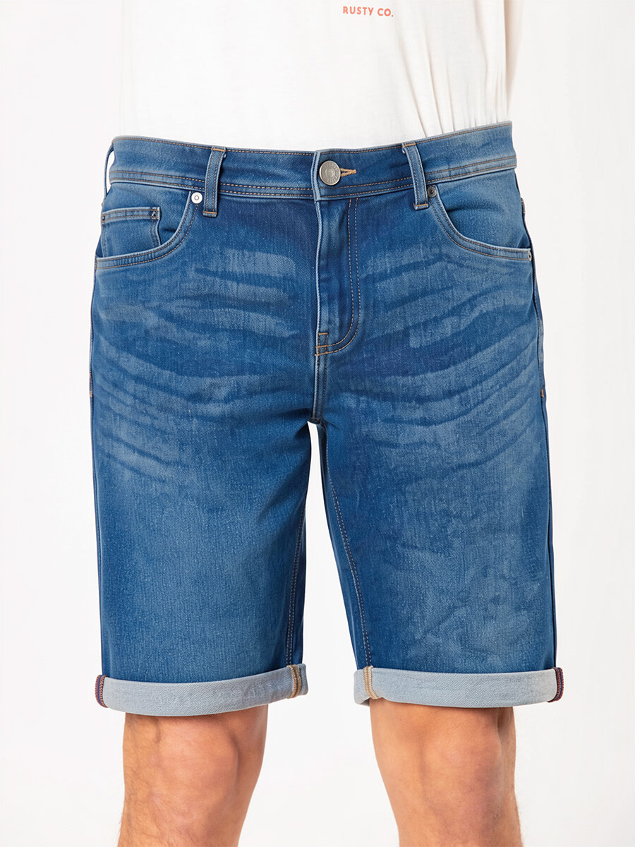 BERMUDA JEAN PARVES - Azul Oscuro 