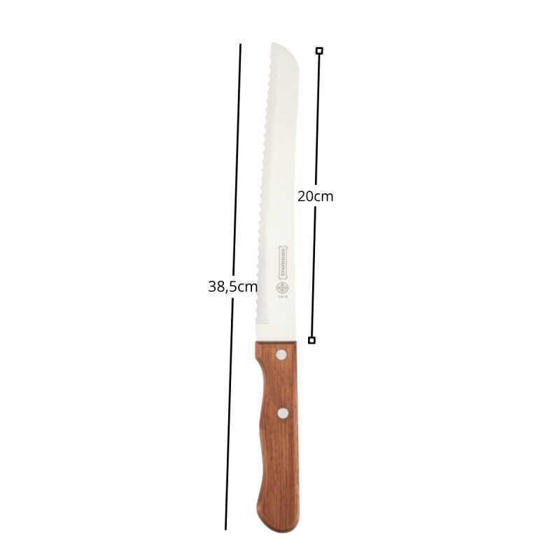Cuchillo de pan 8´ MARRON