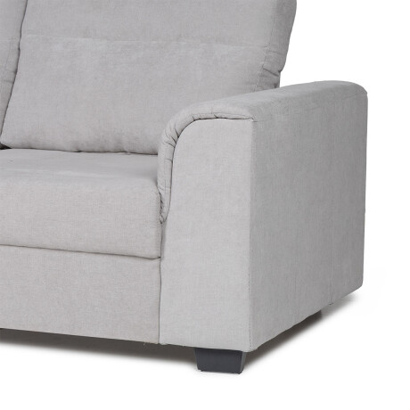 Sofá Aston (Outlet) - Tela Microfibra - 3 cuerpos Berlin 05 (Ceniza)