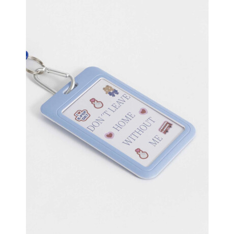 Llavero Y Charm Portatarjeta ''k Pop'' Azul Celeste