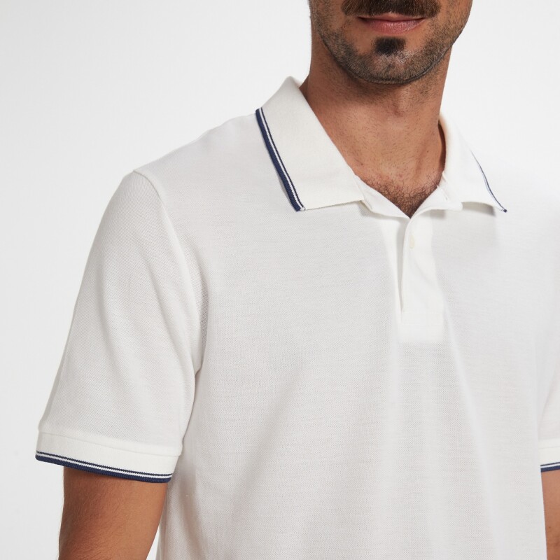 CAMISA POLO MM MASC OFF WHITE