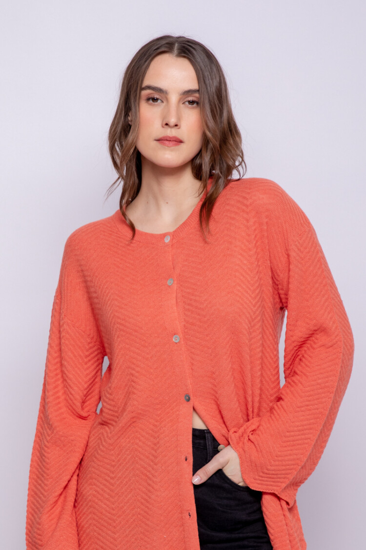 CARDIGAN RIVAS Coral Oscuro