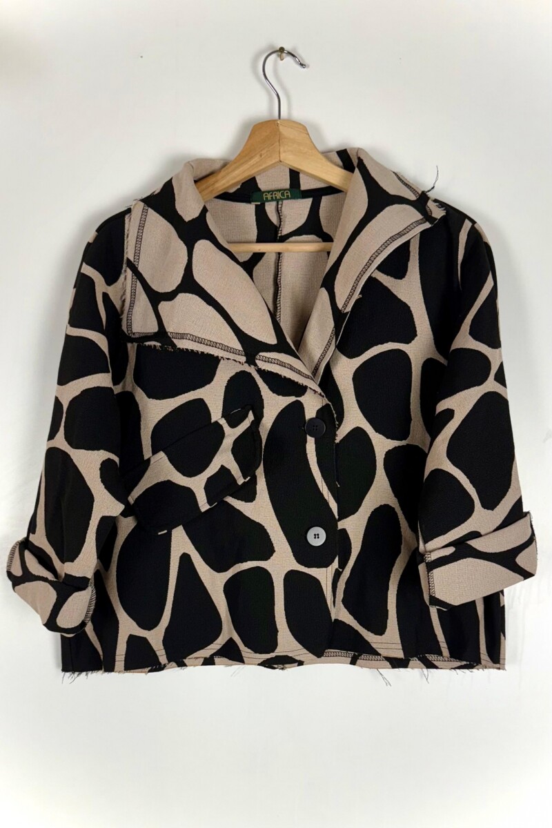 CHAQUETA ALGODON BOLD-NEGRO/BEIGE 