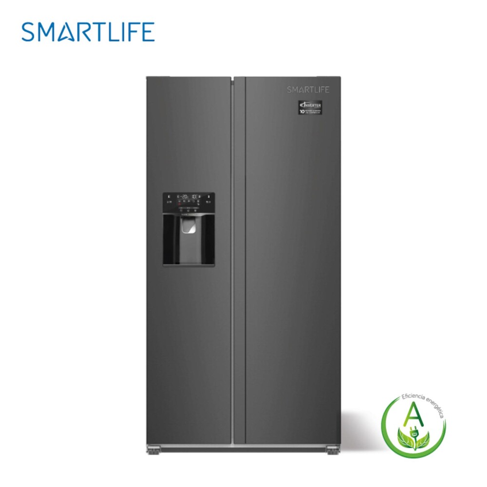 HELADERA SMARTLIFE SIDE BY SIDE 501-LITROS GRIS SL-SBS690SDI INVERTER