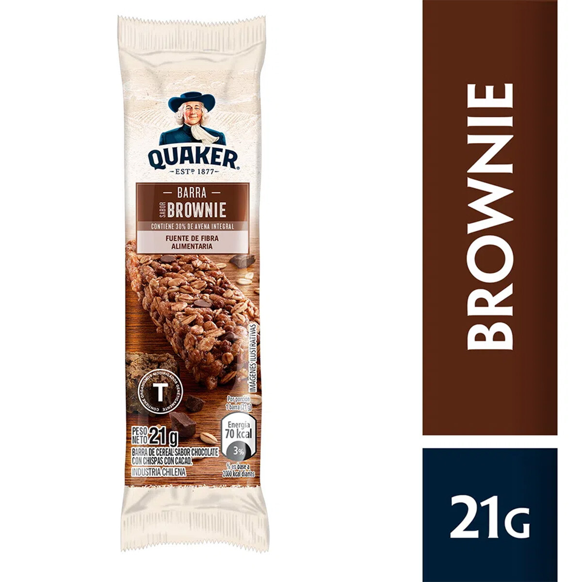 BARRA CEREAL QUAKER 21G BROWNIE 