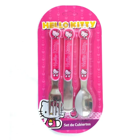 Set x3 de Cubiertos para Bebé - Hello Kitty U