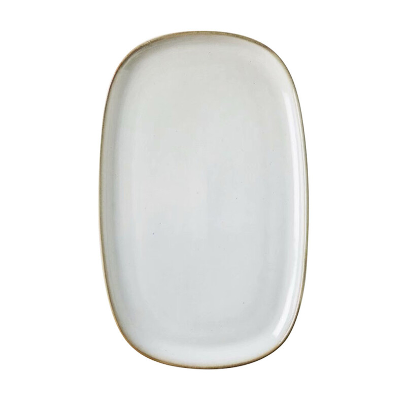 Fuente Rectangular Ceramica 30x19cm Organic - Gris Fuente Rectangular Ceramica 30x19cm Organic - Gris