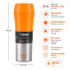Mug en Acero Inoxidable Frio/Calor 400ml Naranja