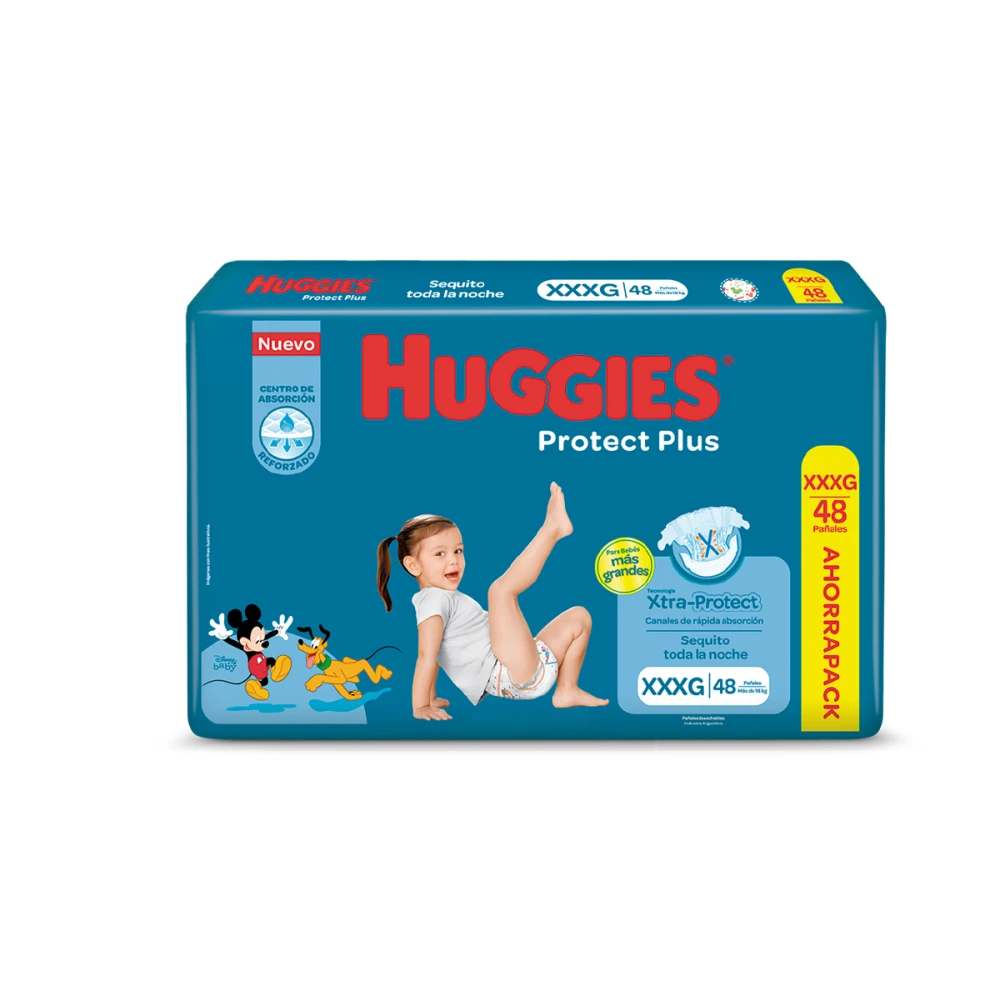 HUGGIES PROTEC PLUS XXXL AHORRP PAQ. X 4