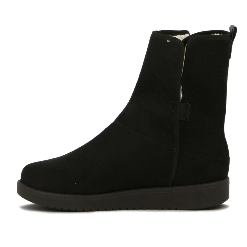 Moleca Bota Gamuza Negro-blanco