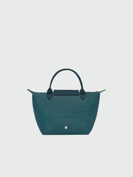 Longchamp -Cartera Longchamp plegable de nylon con cierre y asa corta, Le pliage green S Jade