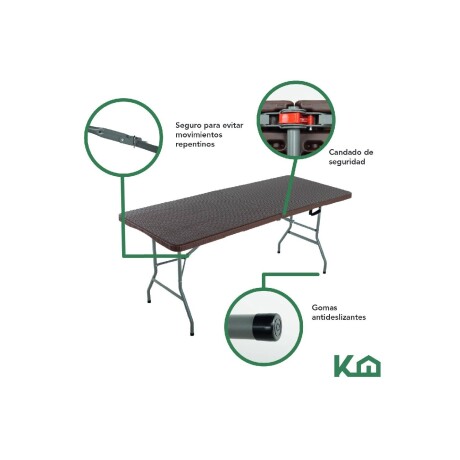 Mesa plegable plástico portátil 1.8m Eventos Jardín Exterior Mesa plegable plástico portátil 1.8m Eventos Jardín Exterior