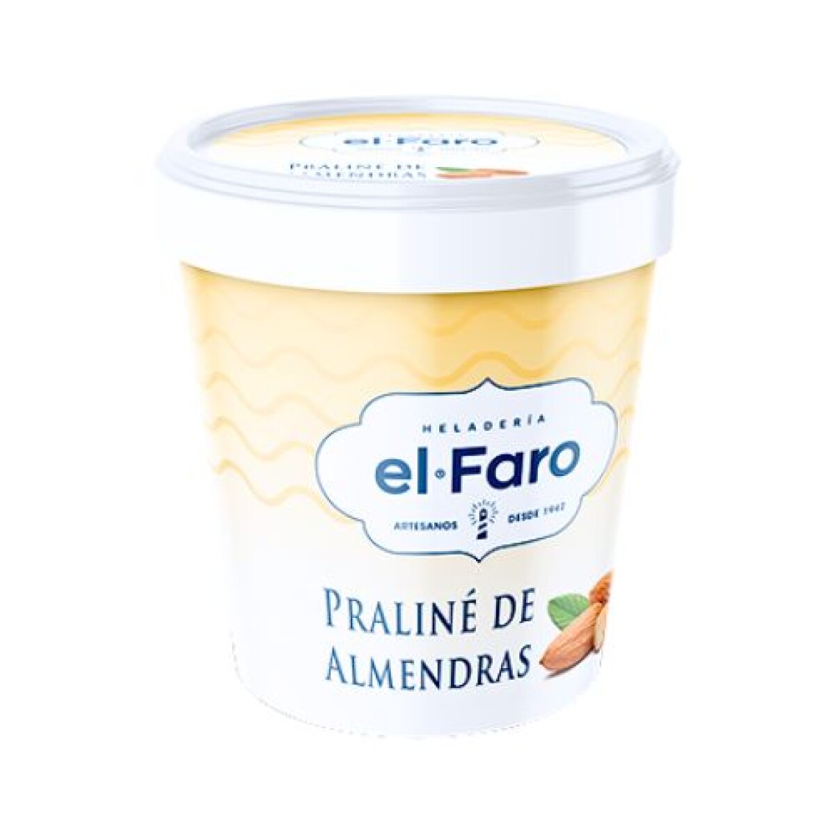 Helado El Faro - 1,1 lt - Praliné de Almendras 
