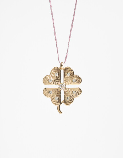 Cadena Corta con Dije Lucky charm Collar Corto Cordón Trébol Lucky - Combinacion Multicolor