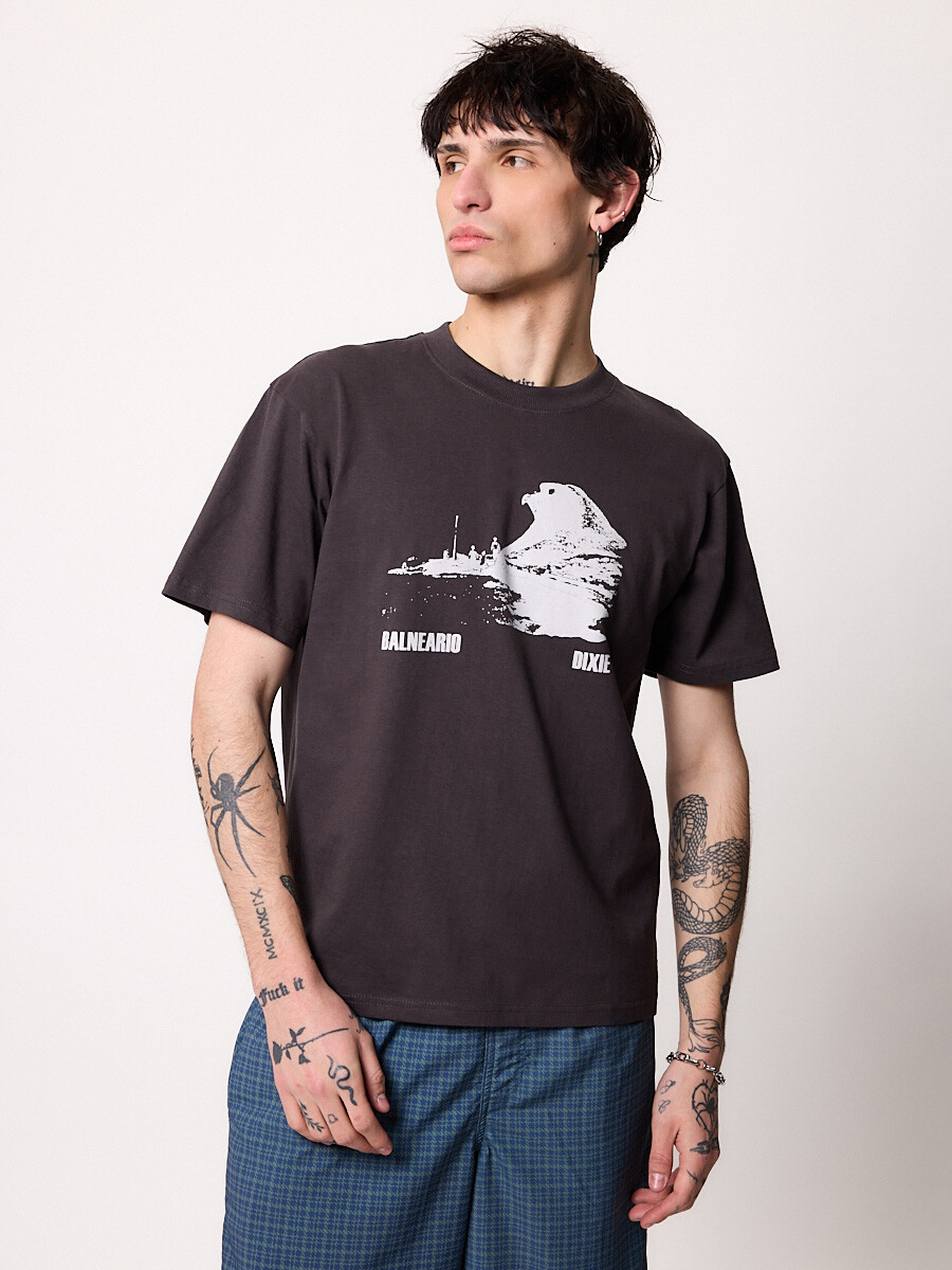 T-SHIRT M/C AGUILA DIXIE Gris Oscuro